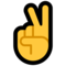 Victory Hand emoji on Microsoft